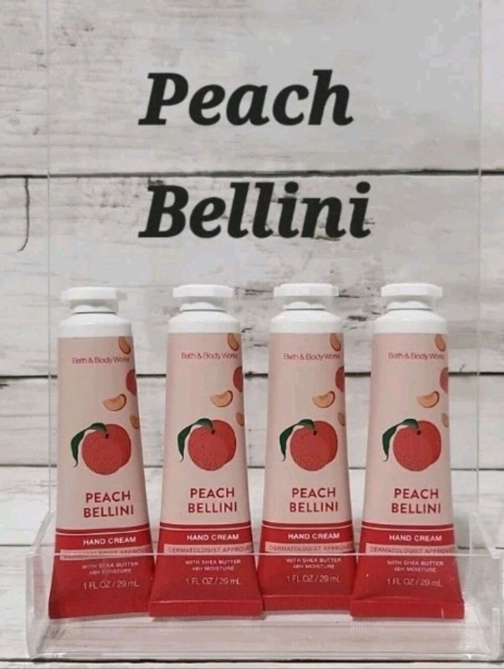 Bath & Body Works Peach Bellini 1oz Hand Creams X4
